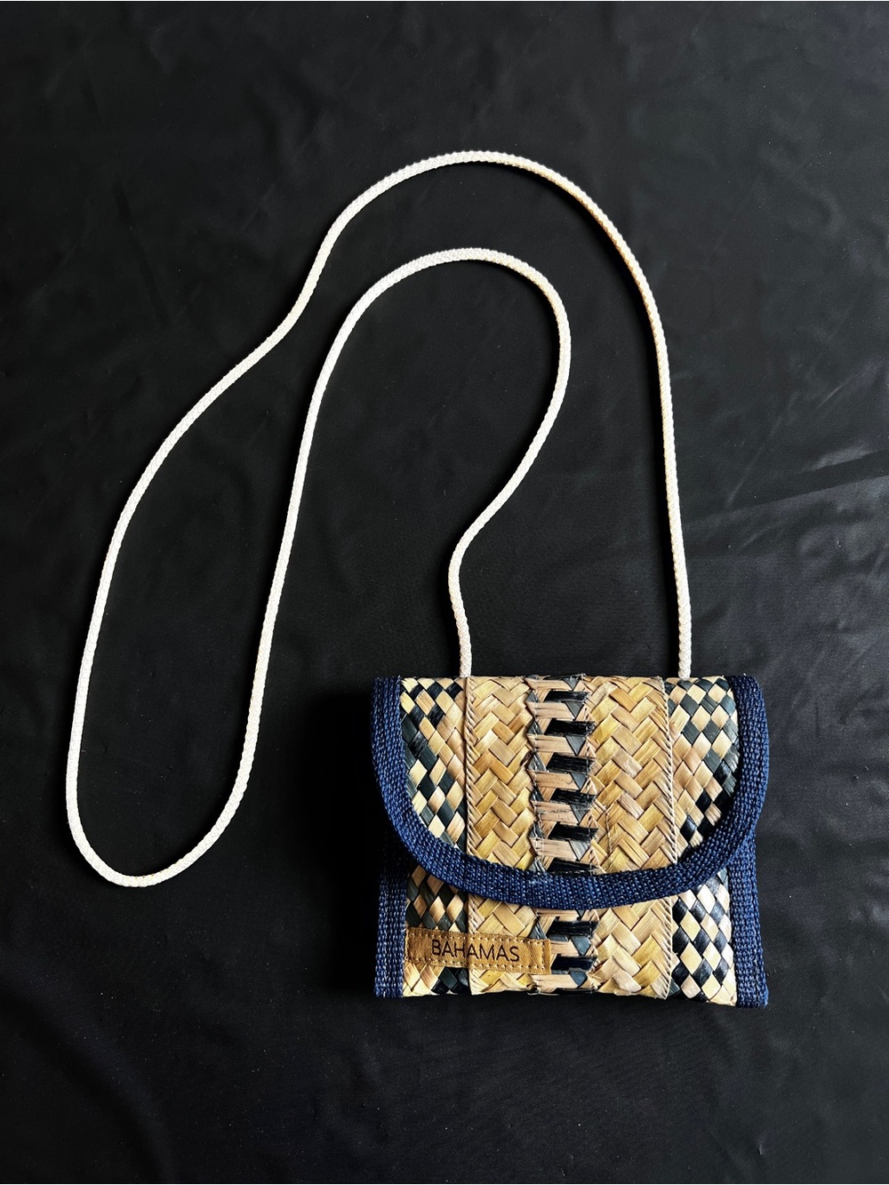 Bahamas Hand Woven Straw Crossbody Mini Bag